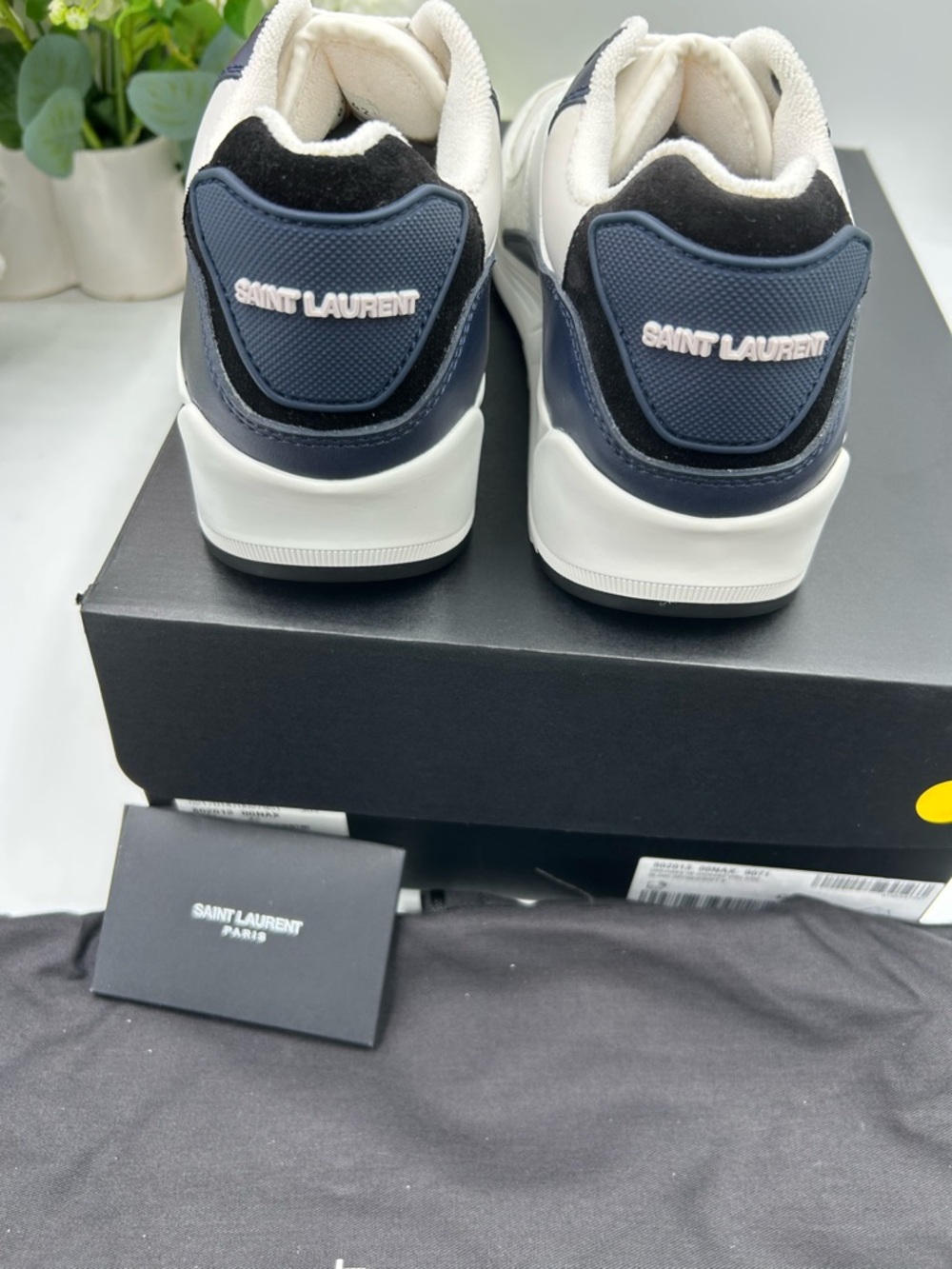 Men's Saint Laurent bump color block suede/leather sneakers size 42/9 US - Picture 9 of 12